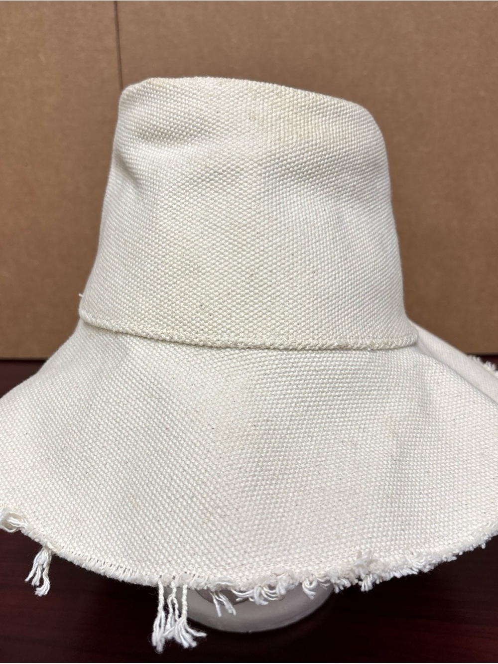 The Original Magic Hat Hatters Sz Small Minnesota Natural Beige Canvas Raw Edge